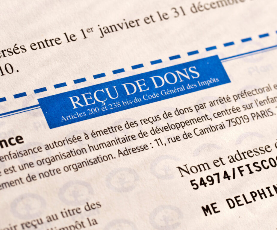 The French tax authority is increasing scrutiny. This is a donation tax receipt in France.