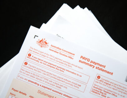 7.1.2025, United States. Payg payment summery of Australian government form with copy space