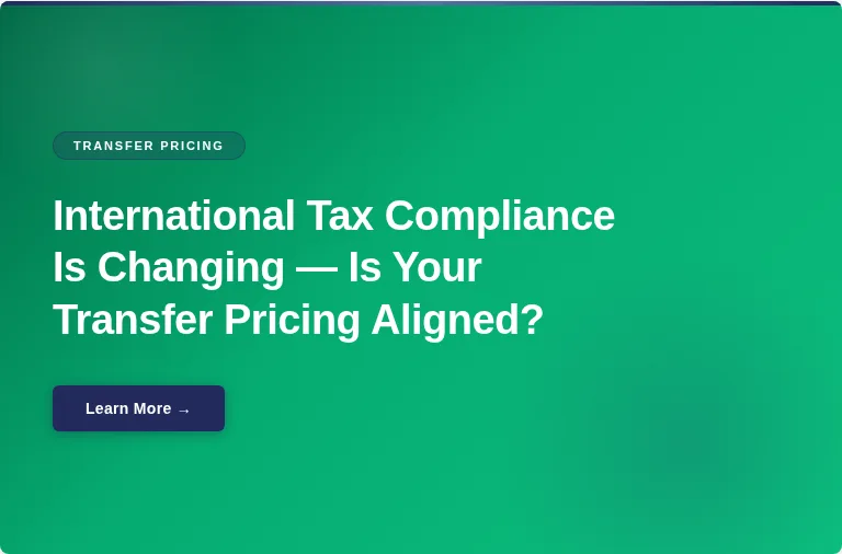 Is your transfer pricing aligned to your outcomes?